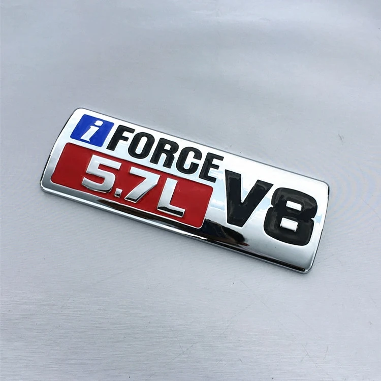 

1 PCS 3D i Force V8 5.7L Emblem Badge Decal Sticker For Toyota Tundra SEQUOIA Land Cruiser Crossover Tacoma Car Styling