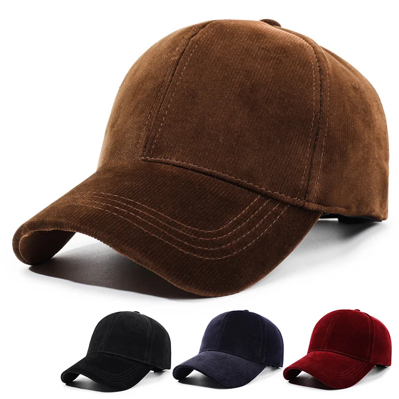 Gorras de béisbol de gamuza a la moda para hombres y mujeres Otoño Invierno sólido Retro Snapback Golf sombrero Unisex calle ajustable Gorras para el sol Gorras