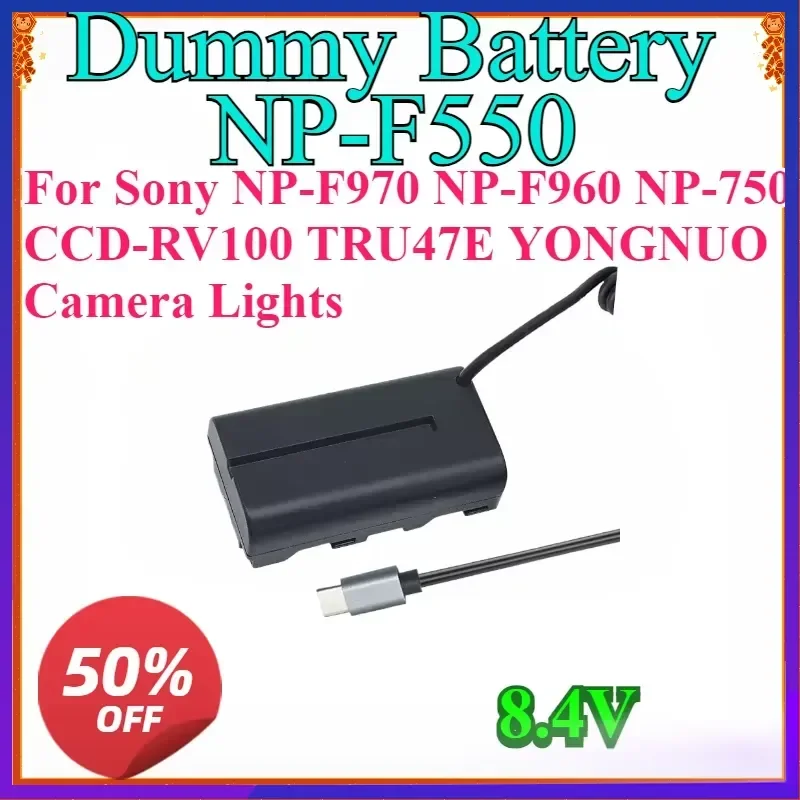 New NP-F550 NP-F330 NP F550 NP F330 Dummy Battery 2600mAh for Sony NP-F970 NP-F960 NP-750 CCD-RV100 TRU47E YONGNUO Camera Lights