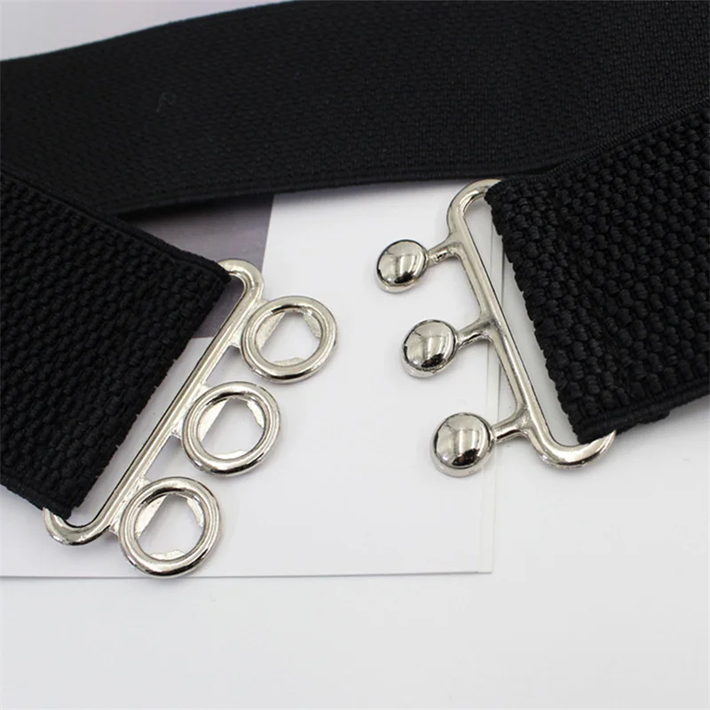 Fashion Korean Style Buckle Elastic Wide Belt Wide Cummerbund Strap Belt Waist Female Women Accessories Solid Color