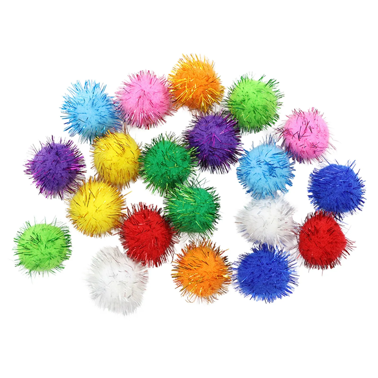 20/40/60PCS 3CM Interactive Play Pet Interactive Toys Colorful Flashing Ball Craft Supplies Handmade Creative Decoration