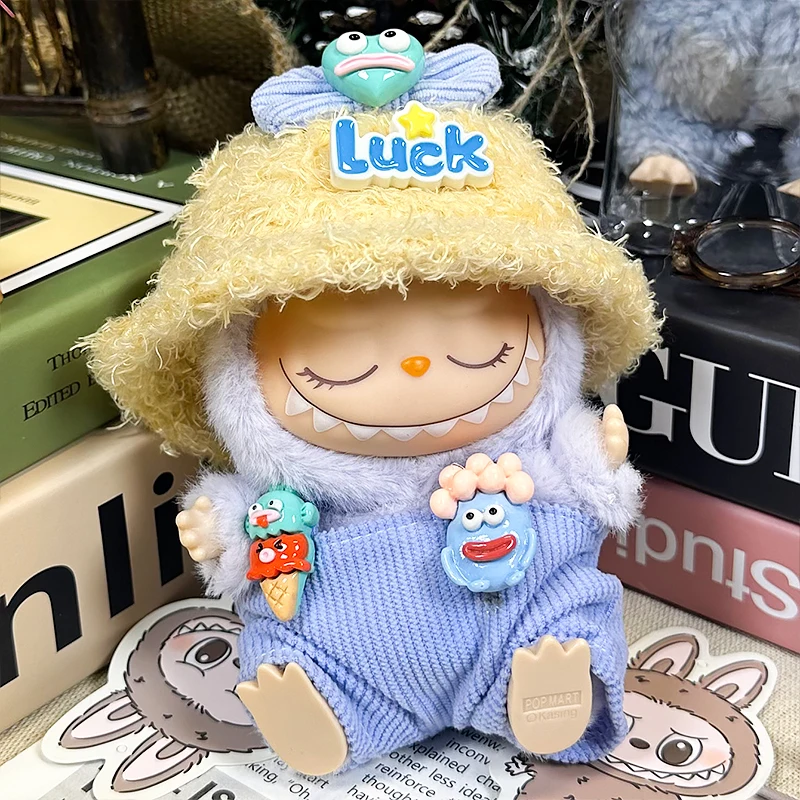 

For/clothe 17cm Labubu Clothes V1v2v3 Big-mouthed Fish Labubu Dress Party Dress Set Vinyl Doll Trendy Clothes For Changing