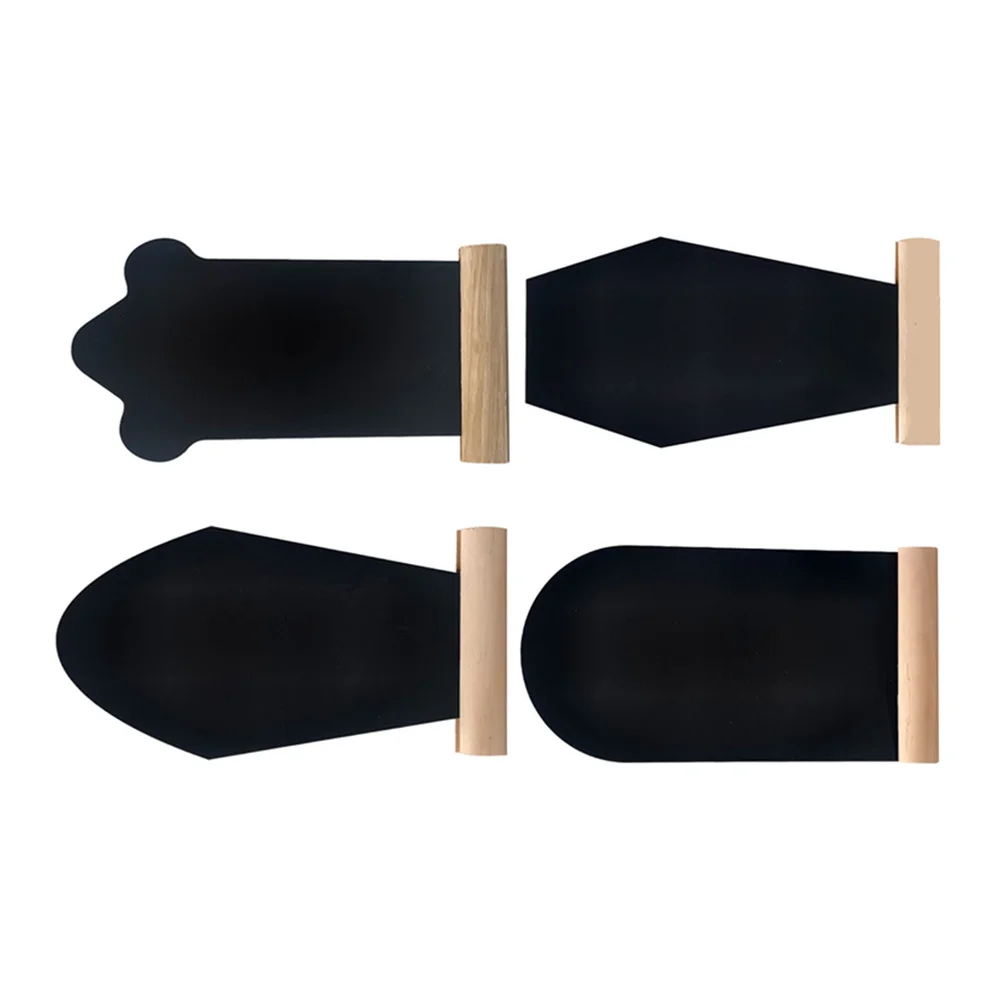 4Pcs Blackboards Decor Reusable Wooden Chalk Message Boards Two-Sided Desktop Note Writing Signs Blackboards Decor