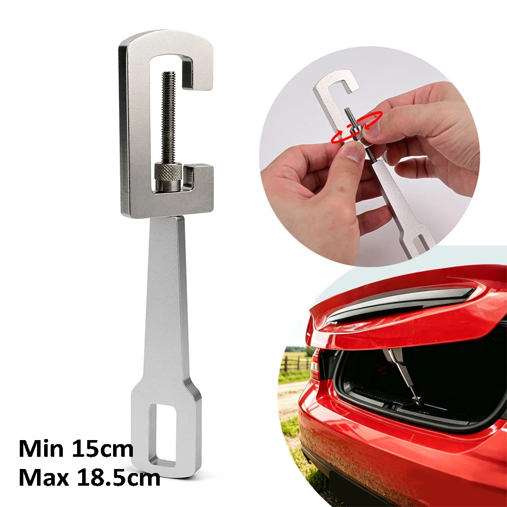 FOSHIO Adjustable Car Tailgate Bracket Auto Trunk Gap Lock for Fresh Air Trunk Ventilation Hook Support with 15cm~18.5cm Opening