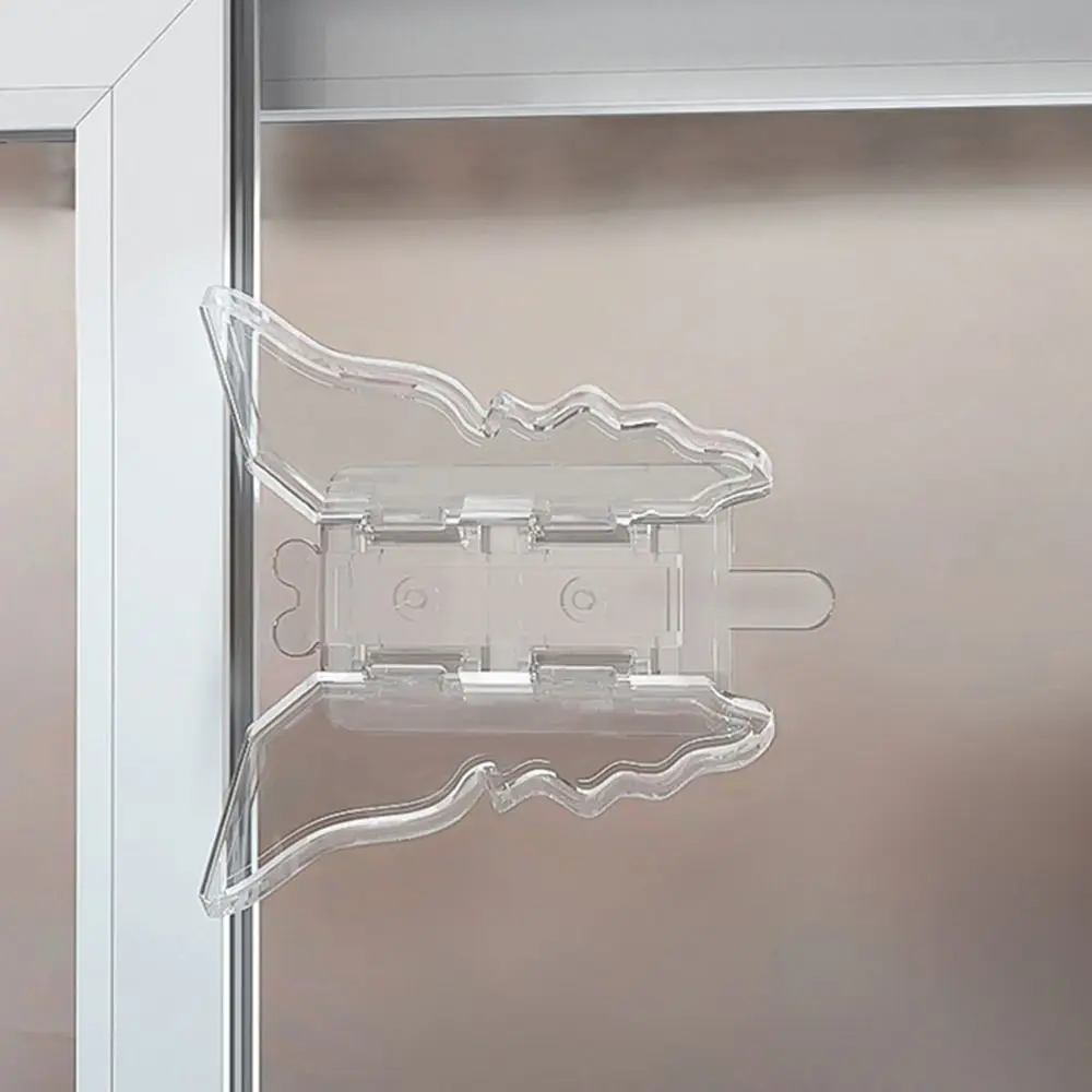 مكافحة قرصة البلاستيك فراشة شكل خزانة أقفال أمان الباب نافذة الحد قفل قفل الأمان الباب سدادة قفل قفل أمان الطفل #5