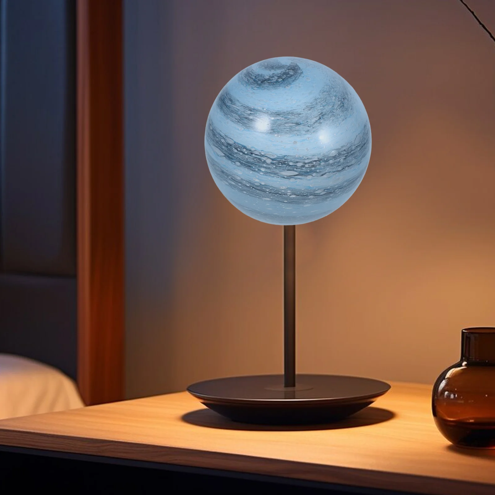 

Blue Black Bubble Glass Lamp Shade 12Cm Diameter Romantic Ambiance Pendant Table Molecular Light Replacement Globe Glass Cover