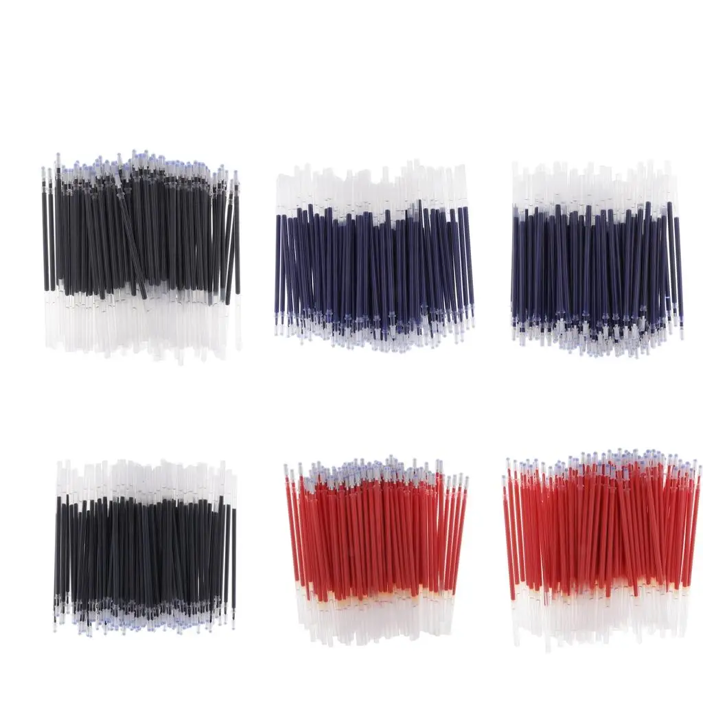 100pcs Gel Refill black and blue and red 0.5mm / Tip Stationary