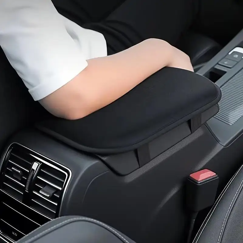 Car Armrest Pad Plush Warm Heightened Breathable Non-slip Universal Fit for All Car Models Central Console Protector for Winter
