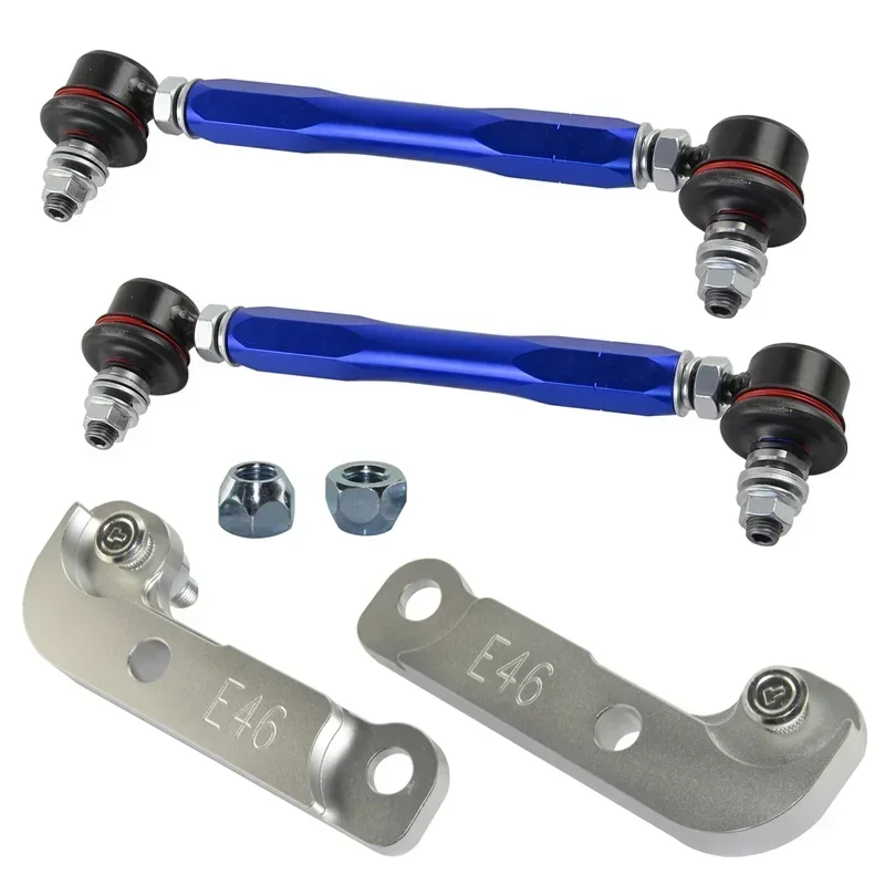 Tuning Drift turn angles 25%-30% + Sway Bar Drop Links Kit Fits For BMW E46 98-06 Black/Red/Blue/Silver