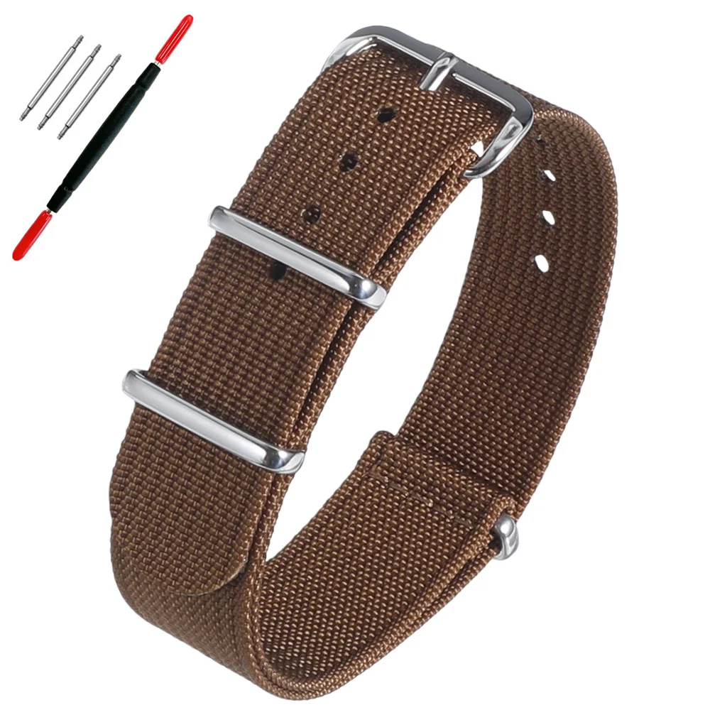 Neues geripptes Nylon-Uhrenarmband, universelles Segeltuch-Uhrenarmband 16mm 18mm 19mm 20mm 21mm 22mm 24mm, Militäruhrenarmband – Detail 8