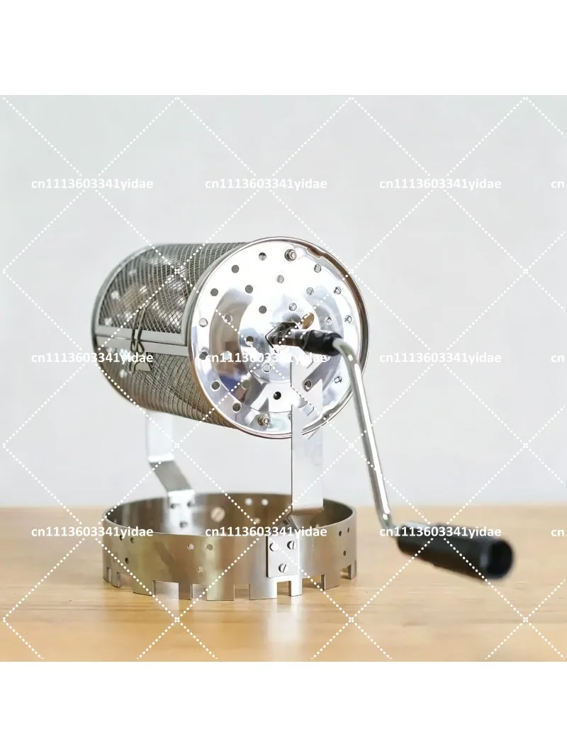 Manual Hand Crank Coffee Roaster Net Type for Green Coffee Beans Compact Home Use