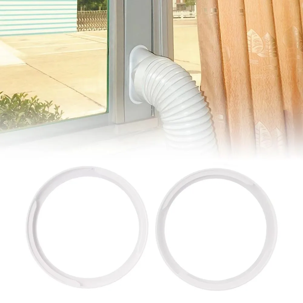 Vent Hose Coupler Air Conditioner Hose Connector White Snap-On Structure Exhaust Pipe Clamp Ring Secure Connection PVC