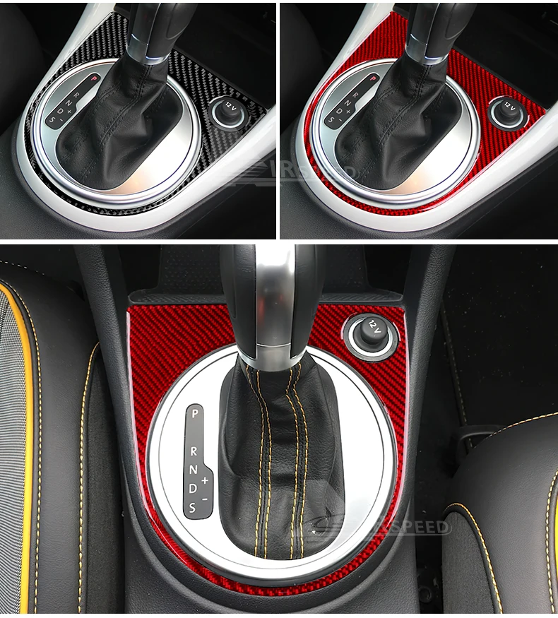 Real Soft Carbon Fiber Für Volkswagen Beetle 2012 2013 2014 2015 2016 2017 2018 2019 Auto Getriebe Shift Panel Aufkleber Zubehör – Detail 5
