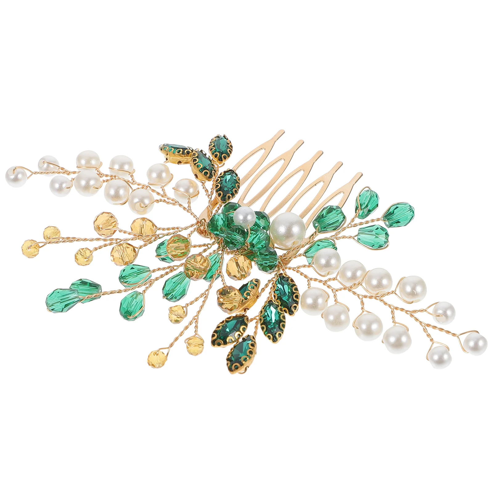 مشط شعر الزفاف الكريستالي المتلألئ بحجر الراين المزخرف لقطعة شعر الزفاف الأنيقة وإكسسوارات تصفيف الشعر الرسمية