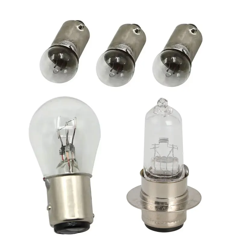 5PCS Headlight Taillight Rear Bulb 6v 25w/25w For Honda C50 C65 C100 C102 C105 CA105T C110 C111 CA200 CL70 CL90 CT70 CT90 CT200