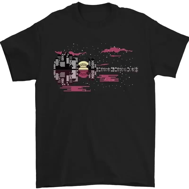 City Guitarist Acoustic Bass Bass Bass Tee Men's 100% Cotton