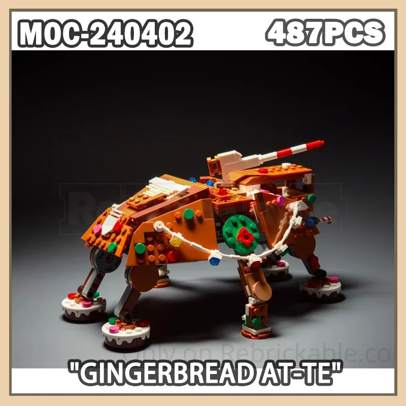 MOC-240402 الزنجبيل بنة المركبة الفضائية سفينة الفضاء حرب الفضاء فيلم الإبداعية هدية الكريسماس Klocki الزنجبيل الفضاء 487P