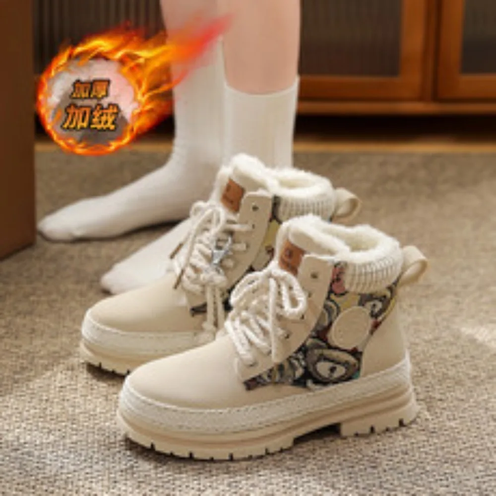 

Winter Men's Platform Boots Vintage Designer Ankle Boots Outdoor Lightweight Non-slip Hiking Boots Chaussure Hommes 2025