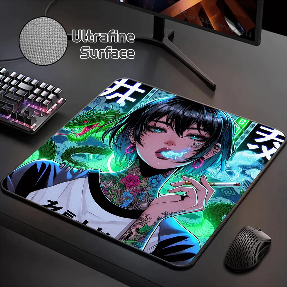 

Ultrafine Surface Gaming Mouse Pad Large Gamer Anime Girl Mousepad Computer Desk Mats Mouse Mat Rubber Keyboard Pads 400x450mm