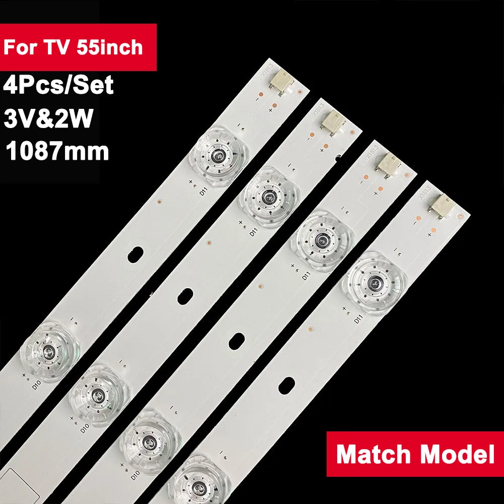 

3V2W Square Lens Led Tv Backlights Strip Bar JL.D550B1330-002AS-M_V04 LT-55C800 L55UE20 TX-55HX580B For TV Repair Parts