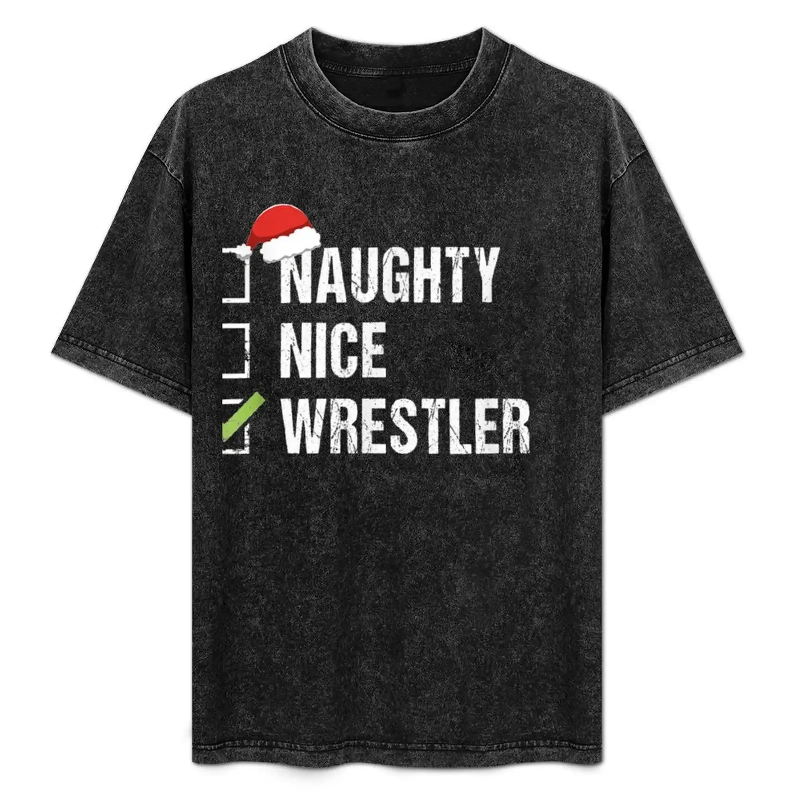 

Naughty-Nice-Wrestler-Shirt-Wrestling-Santa-Christmas-Gift T-Shirt graphics Clothing Short sleeve tee mens fashion