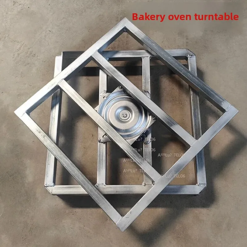 Portable Rotating Turntable Stand Caster Wheels Tray For Wooden Barrel Baking Oven Griddle Cooker