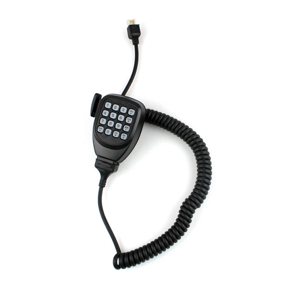 Cable de micrófono de 8 pines, fácil de instalar, conector de RJ-45 a RJ-45, piezas de Walkie Talkie en espiral de alta resistencia para Kenwood KMC-32 KMC-35