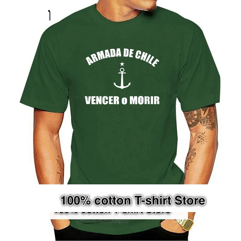 

New Chile Chilean Navy Armada De Chile Marina Military Army T Shirt Double Side 2024 New Brand for Men Sale Cotton Funny Shirts