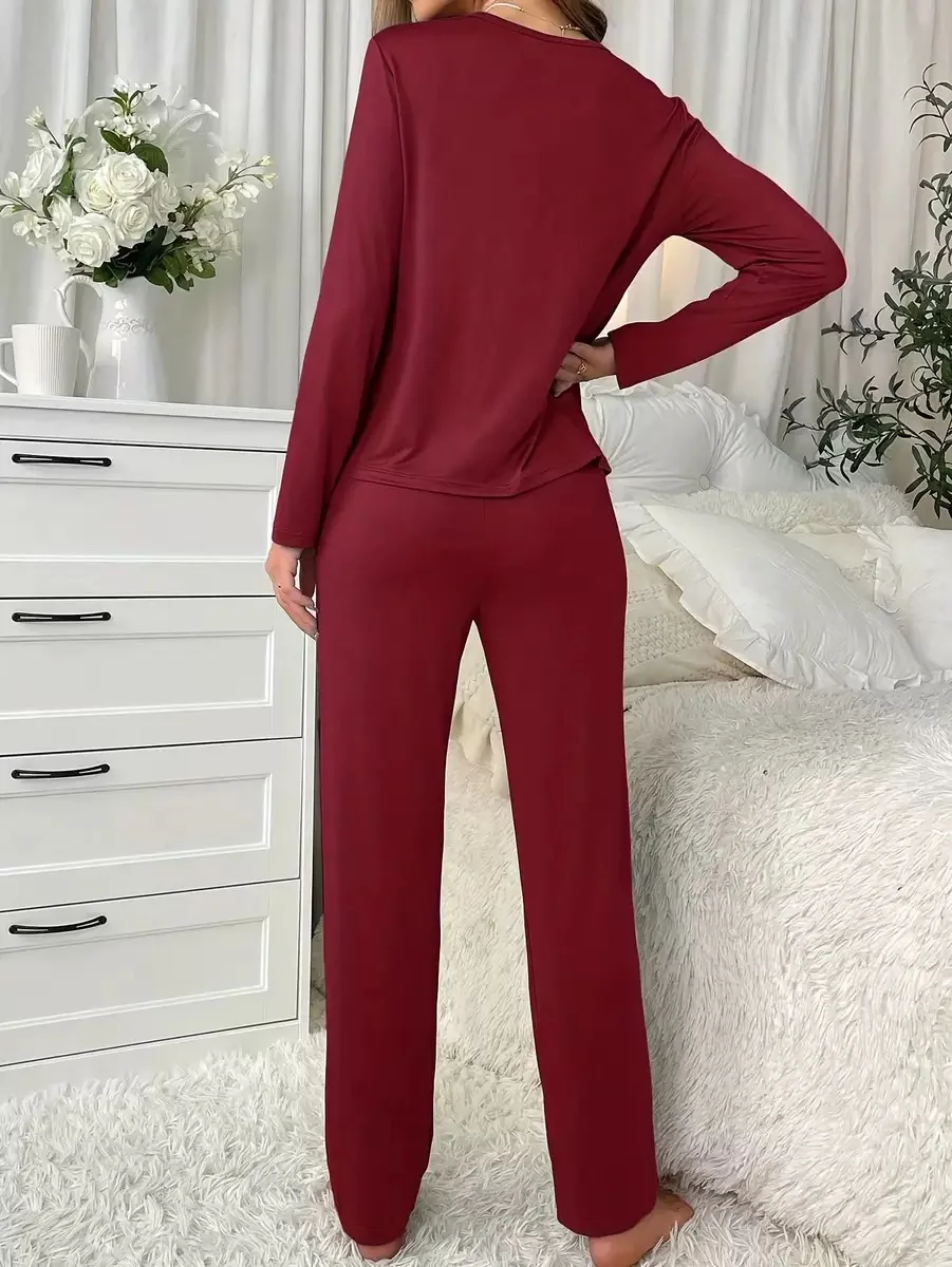 Sleepwear Women's Nightgown Long Sleeve Pajamas Ladies Pj Sets for Woman Pyjamas Set Pajama Girl Home Wear Set Homewear Female