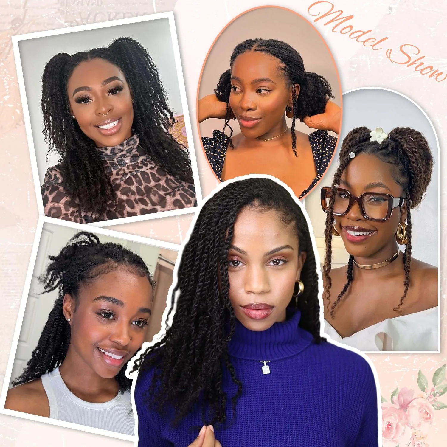 4C Afro Kinky Bulk Human Hair Extensions 10-18Inch No Weft 30/50g 1Pack Peruvian Remy Bulk for Locs Micro Twist Braiding Hair