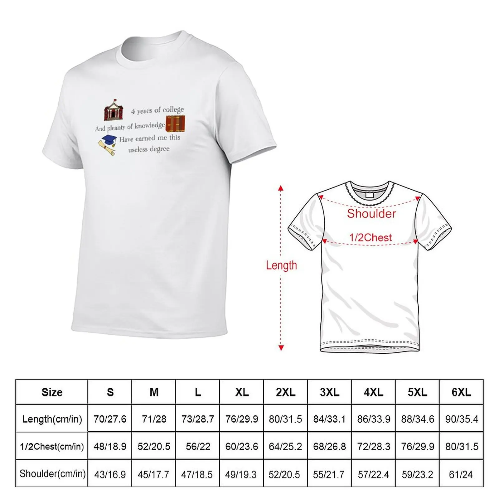 Avenue Q Post Grad T-Shirt Breathable Basic Cotton T-Shirt