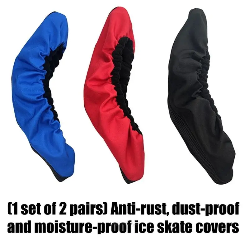 X5XA Rustproof Ice Skate Blade Guards Anti Slip Polyester Ice Skate Protectors Covers For Skating Enthusiasts And Athletes