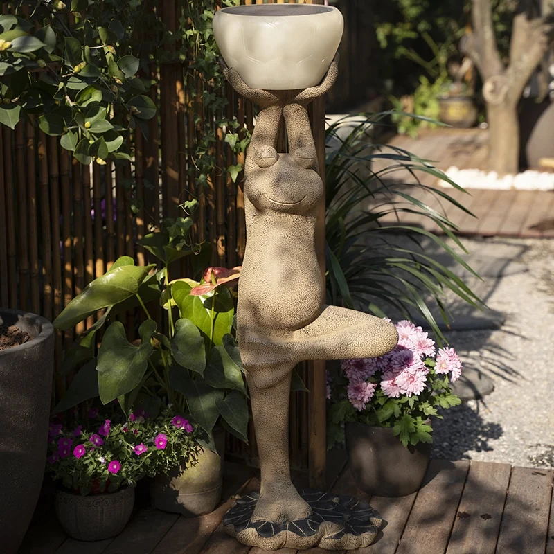 Courtyard Outdoor Garden Layout Animal Lights Landscaping Atmosphere