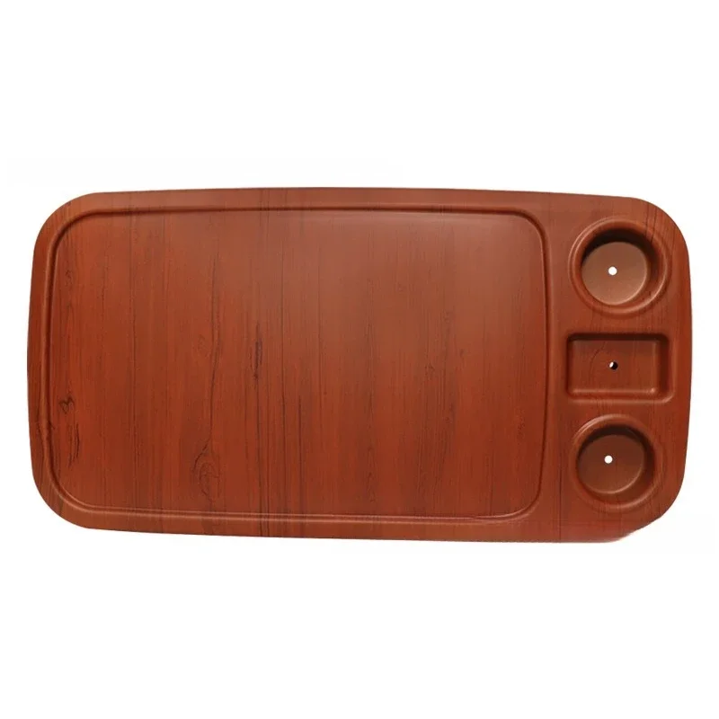 RV commercial vehicle lifting table, yacht ABS wood grain with cup slot table board removable