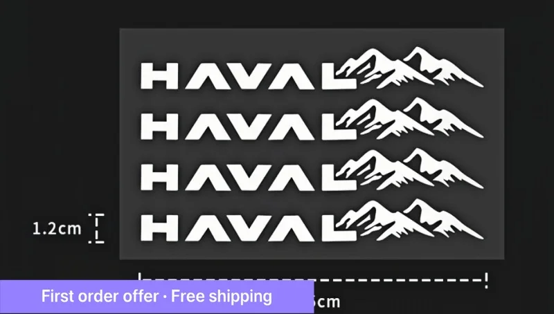 

For GWM Haval H9 2024-2025 Car Exterior Decorative Parts Auto Door Handle Letter Snow Mountain Reflective Protective Sticker