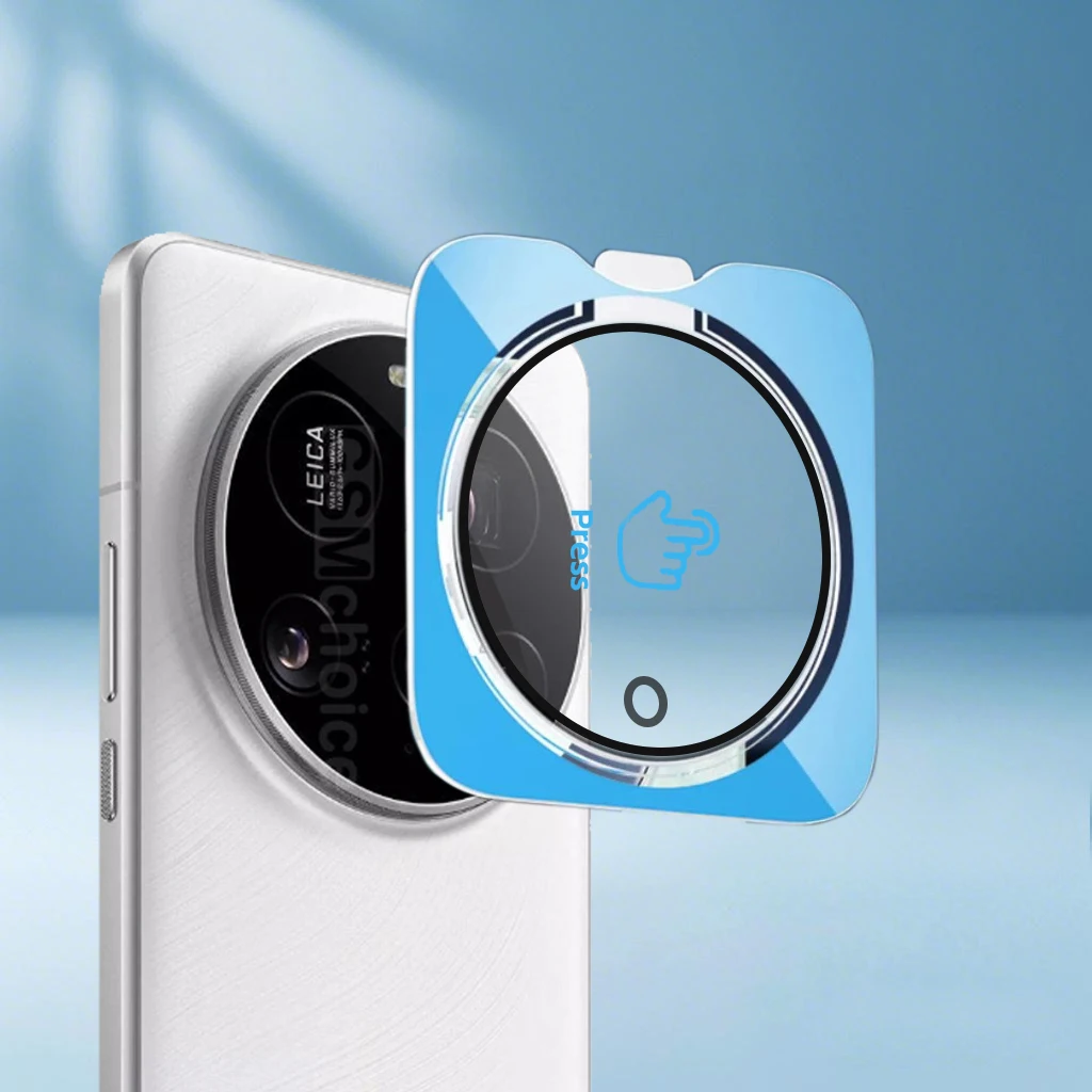Protetor de Lente de Câmera com Instalação em Um Clique para Xiaomi 15 Ultra Mi 15 14 Pro 14 Ultra, Película Protetora para Lente Traseira