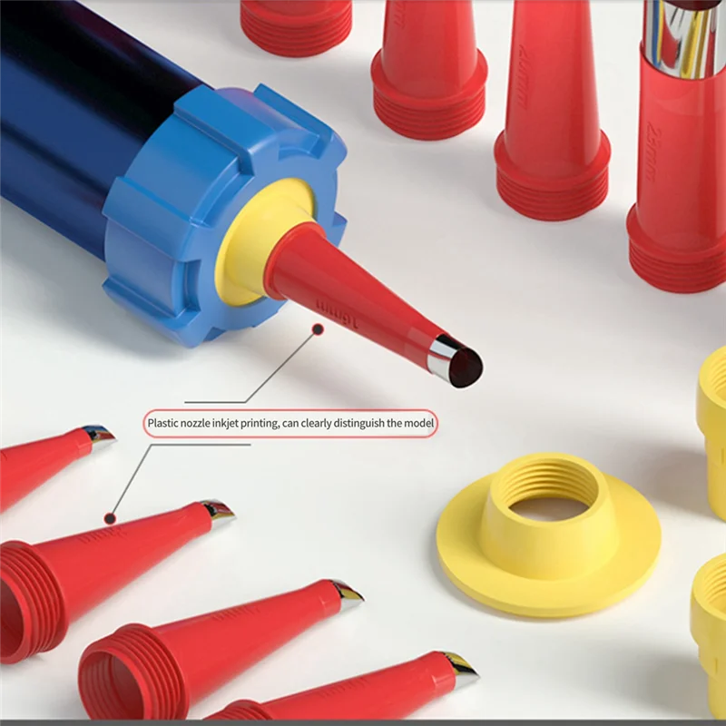 Aplicador de boquilla de calafateo, acabado de calafateo, pegamento, sellador de silicona, herramienta de acabado como se muestra de plástico + acero inoxidable