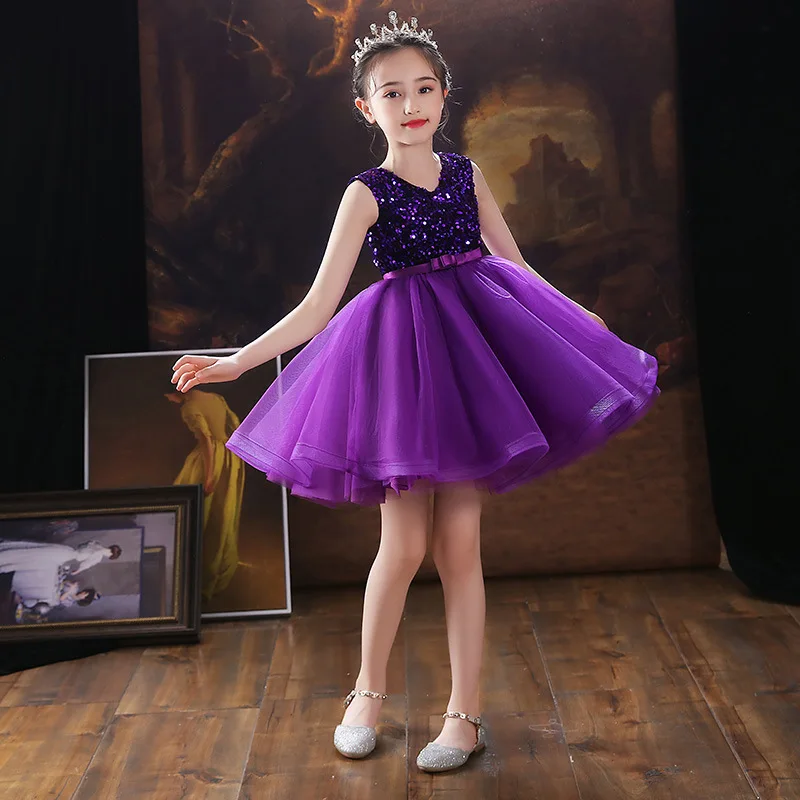 Children Dress Blue Dress Girl Dresses for Elegant Party Girls Dresses on Offer Liquidation Baby Kid 8 Years Prom Luxury Gala