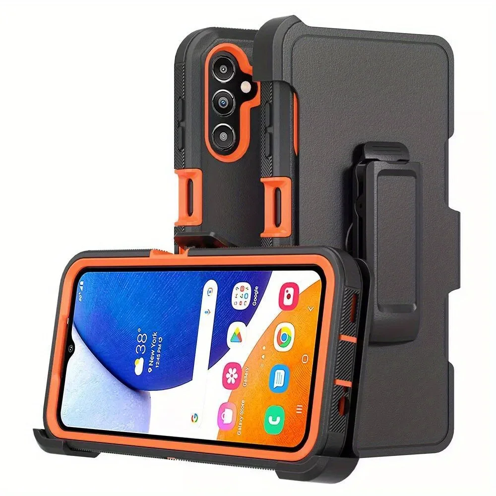 3IN1 Rugged Armor With Clip Case for Samsung Galaxy A06 A16 A55 A35 A25 A15 S25 S24 S23 Ultra Plus FE 5G PC+TPU Otter Cover Box