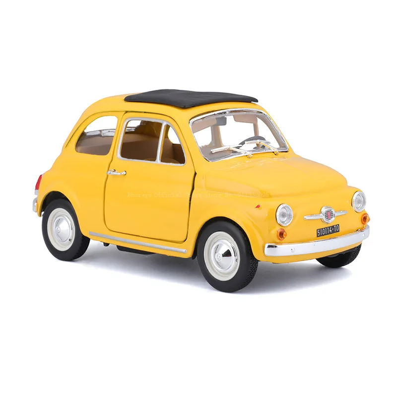 Bburago 1:24 1965 Fiat 500F alloy racing car Alloy Luxury Vehicle Diecast Cars Model Toy Collection Gift