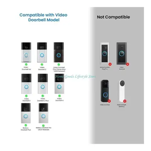 E74E Stöldskyddsringar Dörrklocka Justerbara vinklar Dörrklocka Fäste Ersättning 10 best sales ringa på dörrklockan - №5
