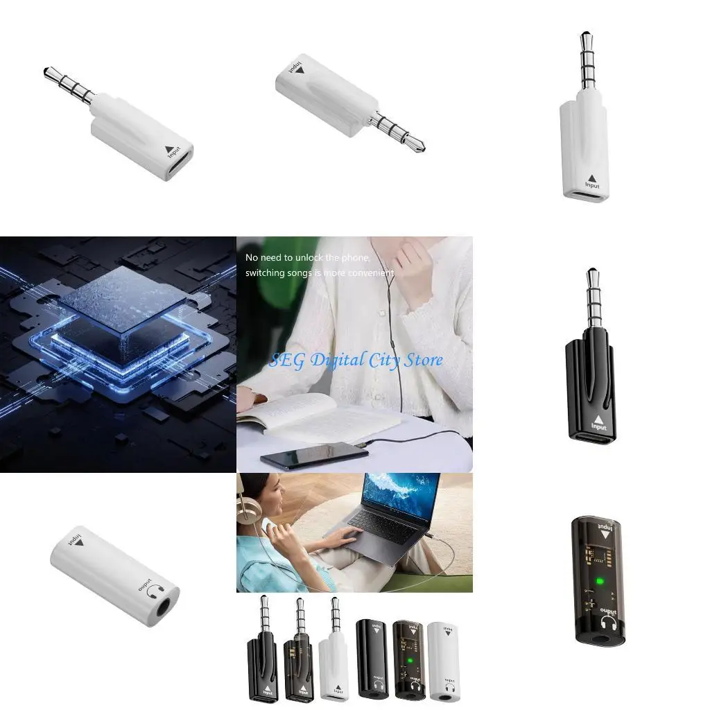 

U75B High Resolution USB C 3.5mm Headphone Adapter No Driver Required PC Housing