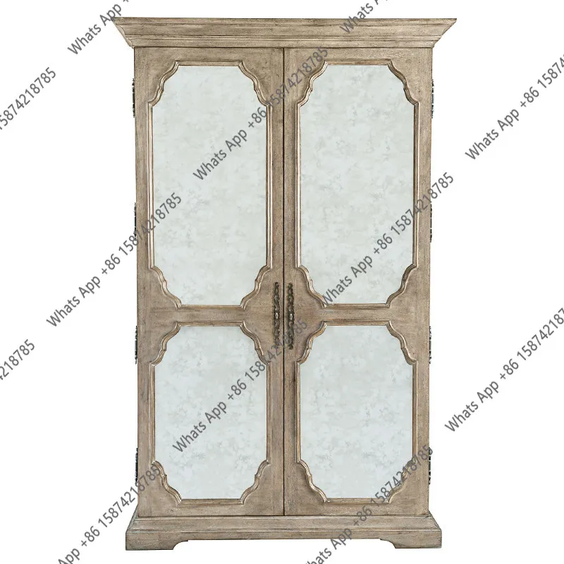 

Американский деревенский ретро-шкаф из массива дерева, французский легкий люкс, старинный гардероб для спальни, виллы, элитный шкаф для одежды на заказ