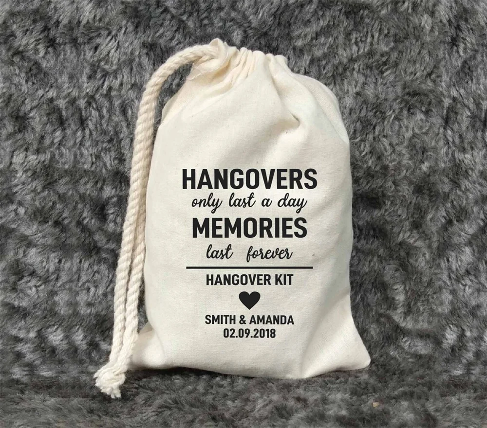 25 PCS Hangover kit Bags - Recovery Kit Bags - Bachelorette Party Decorations - Wedding Welcome Bags - Survival bags - Hangovers