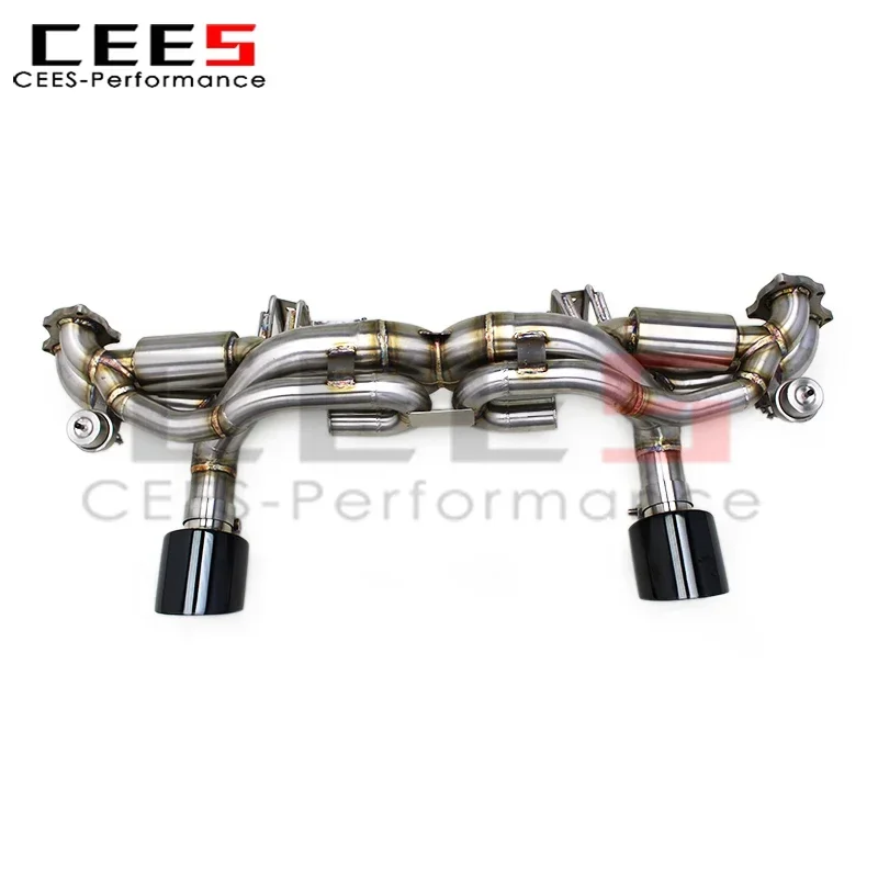 cees Valve Catback Exhaust Pipes for Porsche 718 Cayman GT4 4.0L 2024 SUS304 Stainless Steel Tuning Car Escape Exhaust System