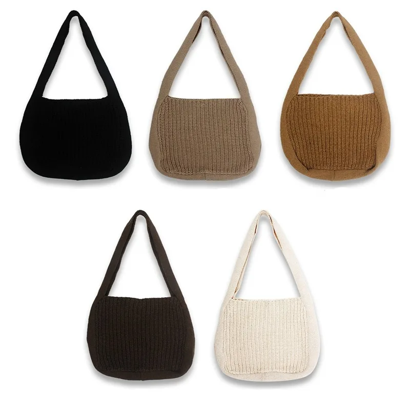 Women Shoulder Bags Large Capacity Crochet Hobo Bag Fashion New Knitting Handbags Female Shopping Bag Hollow Woven Tote Bag