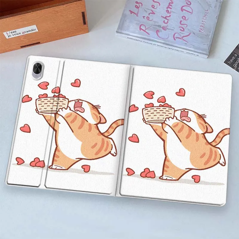 Cartoon Cat Heart For Huawei Honor Pad 9 8 7 6 V9 V8 V7 X9 X8 X7 GT2 GT 3 5 10  Pro Inch Tablet Case Soft