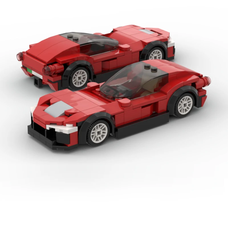 City Car Model MOC Building Bricks V12 High-Performance Sports Car Modular Technology Children Holiday Gifts Assemble Toys Suit