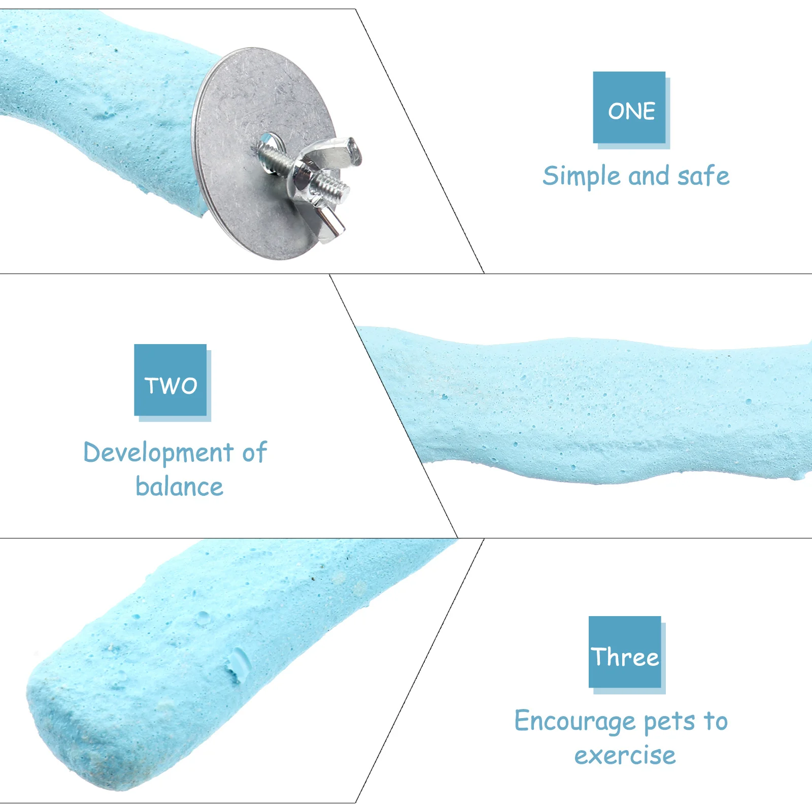 

Stone Teething Rod For Birds Hamster Chinchilla Pet Chewing Bar Bird Accessories Play Stand Beak Grinding Stick Cage Decor Perch