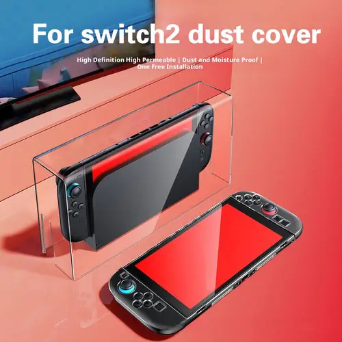 Imagen 2 del producto Cubierta antipolvo acrílica para consola de juegos Switch2, cubiertas duras acrílicas transparentes impermeables a prueba de polvo, accesorios para funda de juego